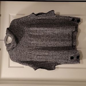 Coldwater Creek Cowl Neck Short Sleeve Sweater